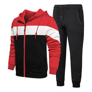 ชุดวอร์มสองชิ้นสำหรับผู้ชายชุดใส่วิ่งและออกกำลังกายมีฮู้ดกำหนดโลโก้เองได้ - Product Image 3