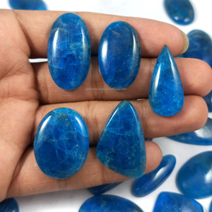 Natural Blue Apatite Cabochon Loose Gemstone for Jewelry Making & <b>Crafts</b> <b>Wire</b> Wrapping DIY Healing Crystals - Product Image 4