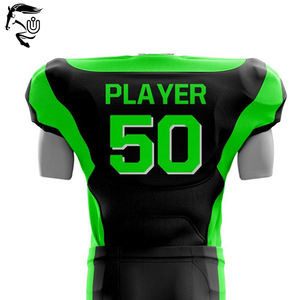 Venta al por mayor de fábrica, diseño personalizado, ropa deportiva de secado rápido, uniforme americano, traje de fútbol de manga corta, conjunto de uniforme de fútbol americano - Product Image 6