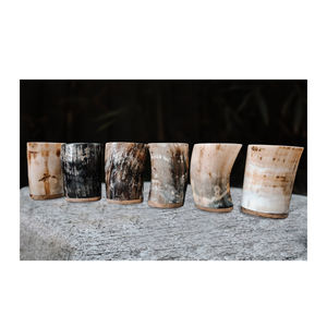 Verre à liqueur royal en corne de haute qualité agate médiévale fait à la main design exclusif de qualité supérieure verre à liqueur en corne de viking tankard à la demande - Product Image 2