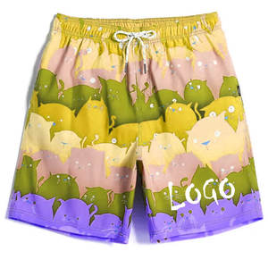 Wholesale Price <b>Men</b> Printed Solid Flower Beach Fitness Board Shorts Summer OEM Polyester Knitted Sublimation Boardshorts - Product Image 6