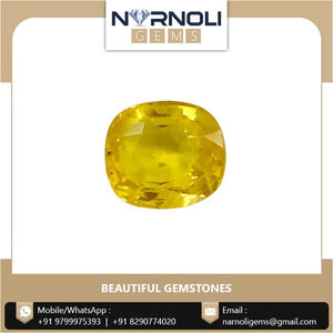 Cabujón facetado ovalado sin tratar suelto de corte de piedras preciosas de zafiro amarillo certificado Natural de alta calidad - Product Image 6