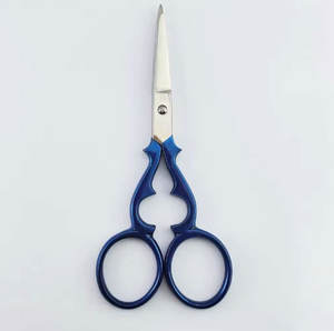Blue Custom Embroidery Stork Scissors for Sewing, Needlework, and <b>Thread</b> Cutting Shears High-Quality Craft <b>Tool</b> - Product Image 2