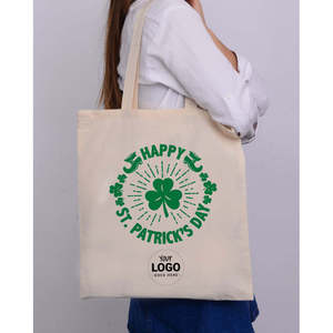 Sac fourre-tout pour la Saint-Patrick, motif grande feuille, en coton - Product Image 4