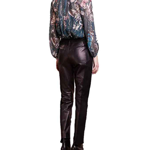 กางเกงเอวสูงสำหรับผู้หญิงกางเกงหนังสีสำหรับผู้ใหญ่เสื้อผ้าแฟชั่น - Product Image 2