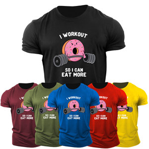 Camisetas de gimnasio de manga corta para hombre superventas, ropa de fitness informal de alta calidad con logotipo personalizado, transpirable y patrón sólido - Product Image 2