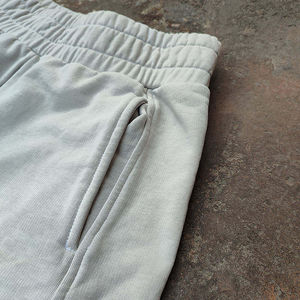 2025 personnalisé broderie hommes décontracté pantalons de survêtement épais coton Hip Hop poids lourd français éponge plaine blanc pantalons de survêtement - Product Image 6