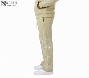 เสื้อวอร์มผ้าฝ้ายเนื้อผ้าฝ้ายเฟรนช์เทอร์รี่ซีดจางพิมพ์ลายสกรีนเสื้อมีฮู้ดและกางเกงวอร์ม400แกรมทำตามสั่ง100% - Product Image 5