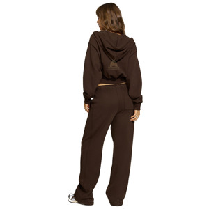 Haute qualité décontracté solide blanc épais femmes surdimensionné mode haut court sweats à capuche empilés survêtement Logo personnalisé coton lourd - Product Image 3