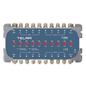 Amplificador Multiswitch Telra de 10 entradas y 30 dB para uso en Sistemas de Distribución de Señal de TV - Product Image 3