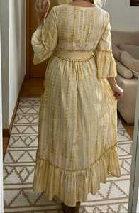 Vêtements de rue bohèmes vintage mexicains en coton biologique brodé et crocheté, mignons, longs jusqu'au sol, à manches longues et en dentelle pour femmes, vente en gros - Product Image 5