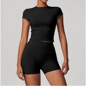 Vêtements de sport respirants pour femmes, Leggings en tissu sans couture sur le devant, Leggings de yoga à taille élastique sans couture, grande taille, MS-YL-055 - Product Image 2