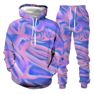 Vêtements de sport de style luxe de haute qualité pour hommes, survêtement léger et respirant à teinture par cravate, prix raisonnable, techniques imprimées - Product Image 5