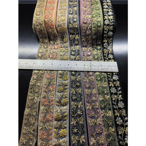 Tissu de dentelle de marque Honey Lace en gros, dentelle brodée à paillettes, motif floral, dentelle moderne, traditionnelle, élégante, style professionnel - Product Image 1