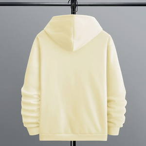 Sudaderas con cremallera de gran tamaño Hombres Streetwear Alta calidad Personalizado en blanco de gran tamaño Drop Shoulder Puff Printing Pullover Hoodie Hombres - Product Image 2