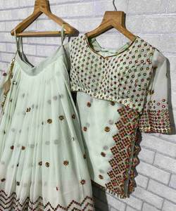 Dernière collection pour mariage Lehenga Choli avec broderie lourde travail en gros prix le plus bas vêtements ethniques vêtement - Product Image 5