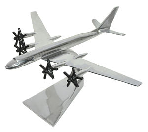 โมเดลเครื่องบินใบพัดพร้อมฐาน ขัดเงาอย่างดี ของตกแต่งงานฝีมือ เครื่องบินอลูมิเนียม ของขวัญส่งเสริมการขาย - Product Image 6