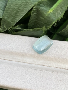 Natural Aquamarine <b>Cushion</b> Shape Cabochon Top Color 3.53 Carat Loose Gemstone with Good Luster for Jewelry Making - Product Image 3