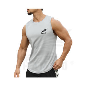 2025 nouveaux hommes sans manches côté fendu Fitness débardeur solide imprimé t-shirt entraînement débardeur course respirant conception coupe ample - Product Image 1