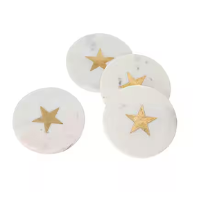 Posavasos de mármol blanco de la mejor calidad, posavasos de mármol hechos a mano, posavasos aislados cuadrados redondos, barra de comedor - Product Image 3