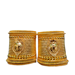 OEM Custom Made <b>Bangles</b> <b>Set</b> with 22K Gold Plated Modern Style <b>Bangles</b> <b>Set</b> for Women Wear Jewelry by Exporters - Product Image 2