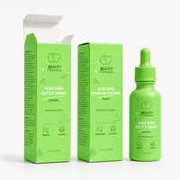 Caja Rígida Reciclable para Tratamiento Facial, con Relieve, Laminado Mate, Forro de Esponja, para Cuidado de la Piel con Aloe Vera, Papel Artístico, Plegable, OEM