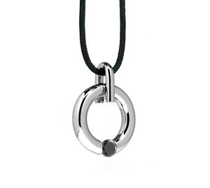 Derniers bijoux fins Collier Carré Noir Turquoise Coquillage Blanc Pendentif en métal noir Collier en acier inoxydable pour hommes - Product Image 3