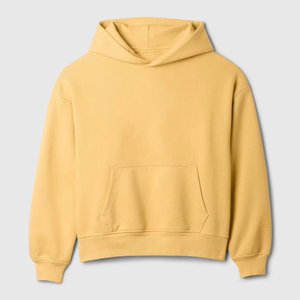 Sudadera con Capucha de Invierno para Hombre, 100% Algodón, Personalizada, de Alta Calidad, ODM OEM |   Ropa Urbana Anti-Pilling de Estilo Informal, Teñida en Color Liso, Sin Cordones - Product Image 1