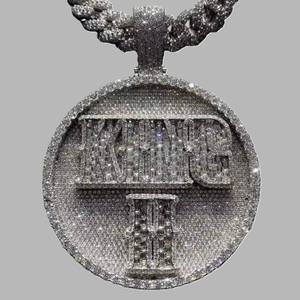 Lujo totalmente Moissanite diamante Hip Hop diamante colgante 925 plata esterlina Hip Hop colgante para hombres - Product Image 2