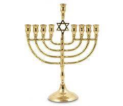Brass Menorah Candle Holder Traditional Jewish Hanukkah <b>Lamp</b> Decorative Candle Stand Elegant Home Religious Decor - Product Image 4