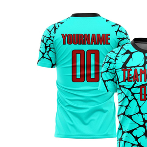 Maillot de football personnalisé 100% coton, léger, respirant, écologique, imperméable, séchage rapide, manches courtes, vêtements de sport - Product Image 4