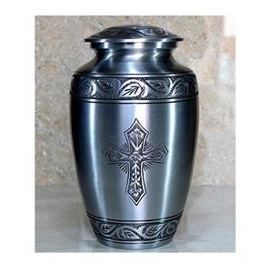 Urne funéraire pour adulte de style européen artisanale, options personnalisables, urne commémorative élégante en laiton pour les cendres humaines, décoration de la maison - Product Image 1