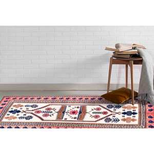 Tapis imprimé bohème marron - Tapis de luxe antidérapant pour chambre d'enfant, avec poils doux - Product Image 2