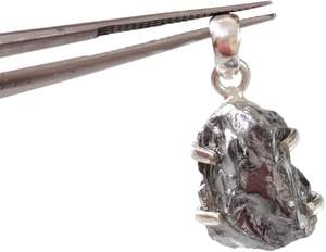 Colgante de Hematita Natural para Mujer, Piedra de Nacimiento de Marzo, Regalo de Navidad, Joyería Hecha a Mano, Colgante de Plata de Ley 925 - Product Image 1