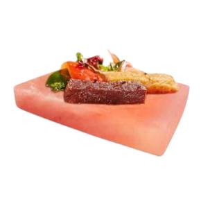 Plaque de cuisson carrée en sel rose naturel de l'Himalaya Style de lampe de dalle de grillade rouge Technique Feng Shui écologique sculptée - Product Image 4