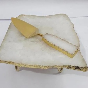 ที่ตั้งเค้กอาเกตธรรมชาติหรูหราหรูหราสไตล์รักหรูหรากันน้ำออกแบบได้ปรับแต่งได้สำหรับห้องครัวบ้านสวน - Product Image 1