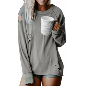 Venta al por mayor sudaderas unisex transpirable en blanco de los hombres de cuello redondo personalizado liso gota hombro desgastado sudadera - Product Image 6