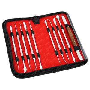 Nouvelle poterie argile modélisation couteaux à découper aiguille cire sculpteurs outil acier inoxydable sculpture détail aiguille argile outils avec étui - Product Image 4