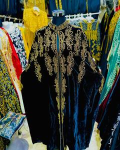 Robe de soirée maxi en satin pour mariée, motif de cristal exquis, broderie artisanale, majestueuse, pour fêtes, mariages, élégante, vintage, de mariée - Product Image 1
