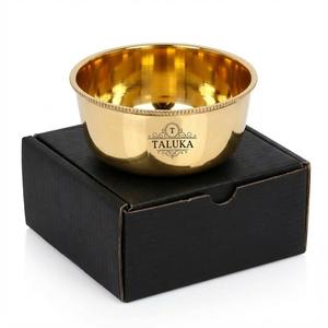 ชามทองเหลืองแท้แบบอินเดีย สำหรับเสิร์ฟ ใส่อาหาร มอบเป็นของขวัญ ขนาด 12 ออนซ์ ชามทองเหลืองโบราณ - Product Image 5