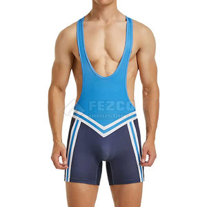 Fezco Industries FI-2006 OEM Customized 100% Polyester Breathable Plus Size Wrestling <b>Bib</b> New Design Sportswear Singlet 220g - Product Image 1