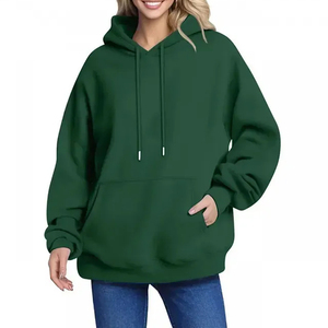 Sudadera CON CAPUCHA DE 450gsm de peso pesado para mujer, forro polar sin bolsillo de alta calidad para impresión Digital bordada de gran tamaño e Invierno - Product Image 3