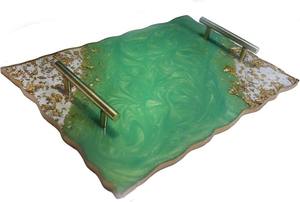 ถาดเสิร์ฟเรซิ่นดีไซน์เรียบง่าย งานแฮนด์เมด ปรับแต่งได้ คุณภาพสูง สำหรับตกแต่งบ้านสมัยใหม่ งานแต่งงาน ขายส่ง M/S SHAAD - Product Image 2