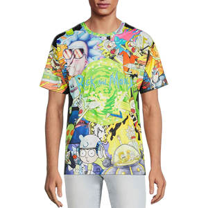 Profesional impreso Venta caliente personalizado tiburón nadando en el espacio galaxia todo hombres sublimación camisetas - Product Image 3