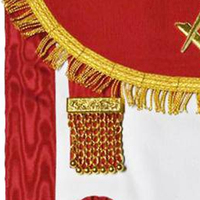 Tablier maçonnique brodé en toile avec aimant, Rite écossais, 4ème degré, Maître Maçon Secret, pour Loge Maçonnique, avec drapeaux blanc, rouge et bleu