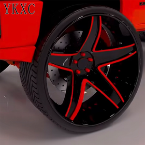 YKXC per Cerchi in Lega di Alluminio Forgiati Personalizzati a Due Pezzi Rosso e Nero da 18 19 20 21 <span class=keywords><strong>22</strong></span> <span class=keywords><strong>23</strong></span> e 24 Pollici Adatti per Ruote BMW e Audi - Product Image 4