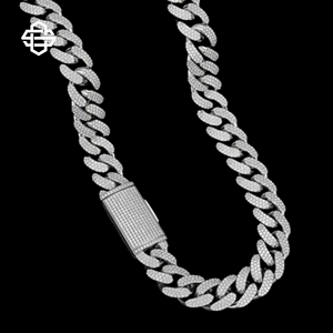 Collier chaîne à maillons cubains personnalisé glacé Hiphop bijoux Moissanite diamant tour de cou pour hommes et femmes Bling déclaration collier - Product Image 2