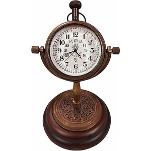 Horloges de table en métal de luxe faites à la main Horloges de table en métal fantaisie de concepteur Horloges décoratives indiennes Designer unique. - Product Image 2