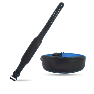 Ceinture de gymnastique en cuir gaufré Ceinture d'haltérophilie Bodybuilding à double broche Ceintures d'haltérophilie en relief Ceinture de gymnastique en PU - Product Image 3