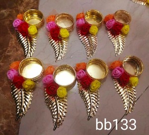 Portavelas redondo de Metal indio tradicional para luces de té, bodas perfumadas, decoraciones de Diwali, favores de devolución, regalos de Acción de Gracias - Product Image 2